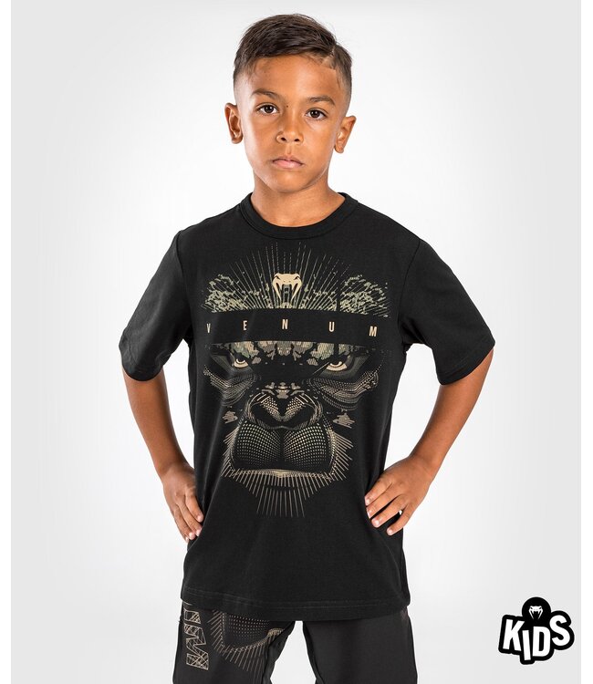 Venum Gorilla Jungle Katoenen T-shirt Kinderen Zwart Zand