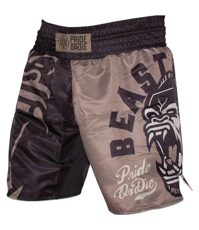 Pride or Die PRiDE or DiE Fight Shorts Beast Mode Gorilla Black