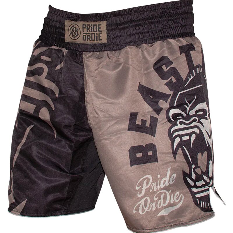 Pride or Die PRiDE or DiE Fight Shorts Beast Mode Gorilla Black