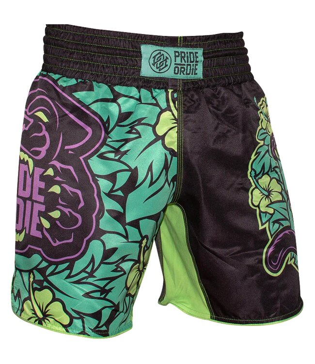 PRIDE or Die Fight Shorts Stay Hungry Zwart