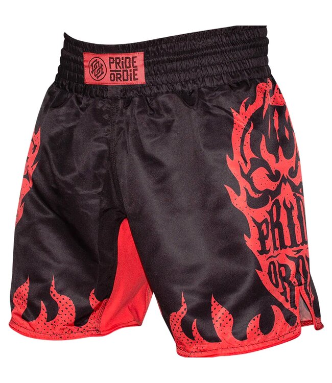 Pride or Die PRiDE or DiE Fight Shorts Reckless Flames Black