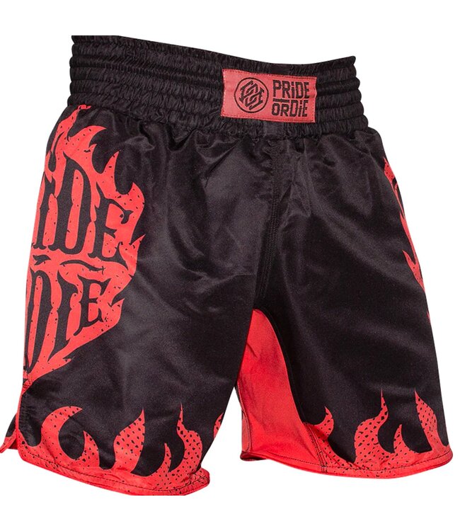 Pride or Die PRiDE or DiE Fight Shorts Reckless Flames Black