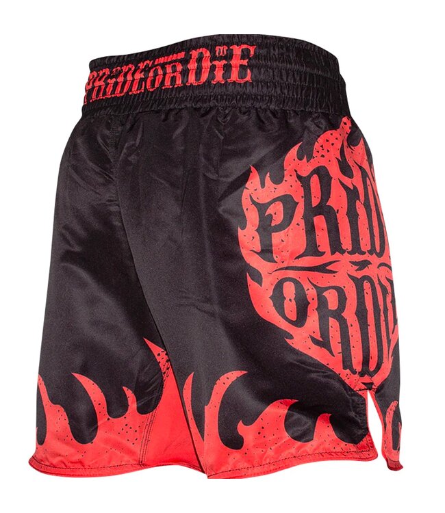PRiDE or DiE Fight Shorts Reckless Flames Black