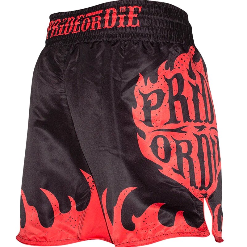 Pride or Die PRiDE or DiE Fight Shorts Reckless Flames Black