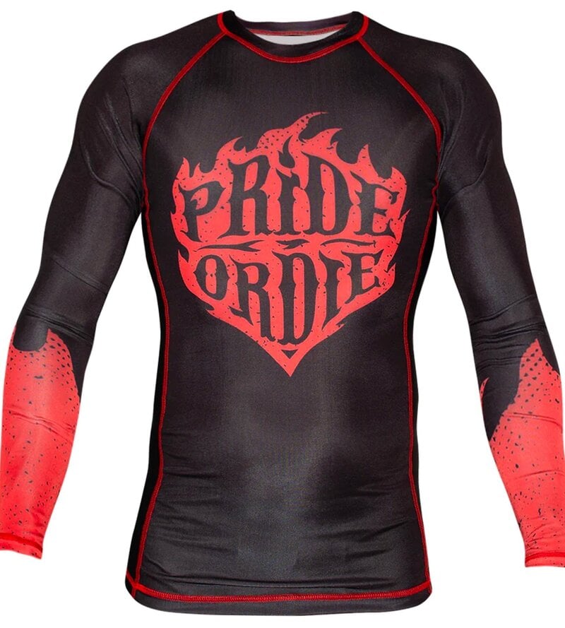 Pride or Die PRiDE or DiE Rash Guard Reckless Flames Zwart Rood