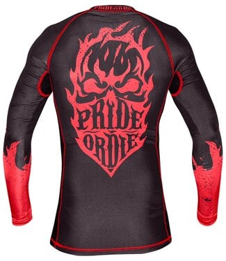 PRiDEorDiE PRiDE or DiE Rash Guard Reckless Flames Black Red