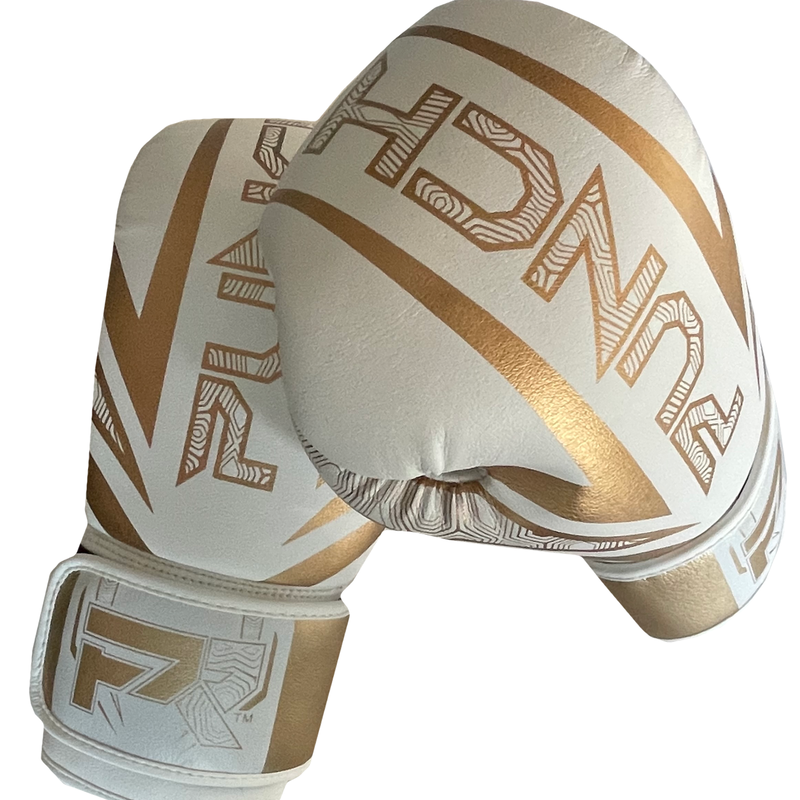 PunchR™  PunchR™ Elektro-Boxhandschuhe, Weißgold, Mikrofaser
