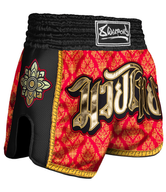 8 Weapons 8 WEAPONS Muay Thai Shorts Super Mesh Ancient 2.0 Rot Gold