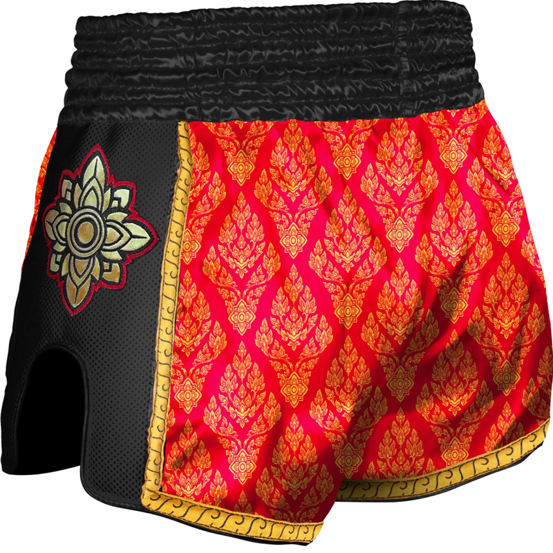 8 Weapons 8 WEAPONS Muay Thai Shorts Super Mesh Ancient 2.0 Rood Goud