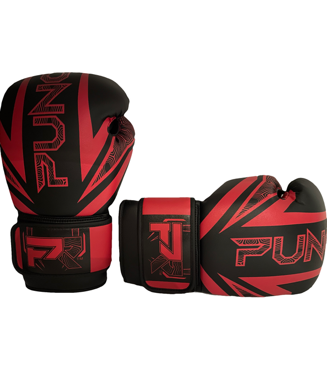 PunchR™ Electric Boxhandschuhe Microfiber Schwarz Rot