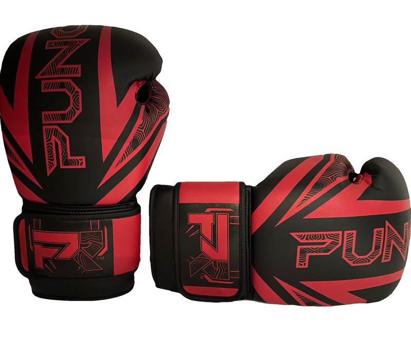 PunchR™  PunchR™ Electric Boxing Gloves Microfiber Black Red