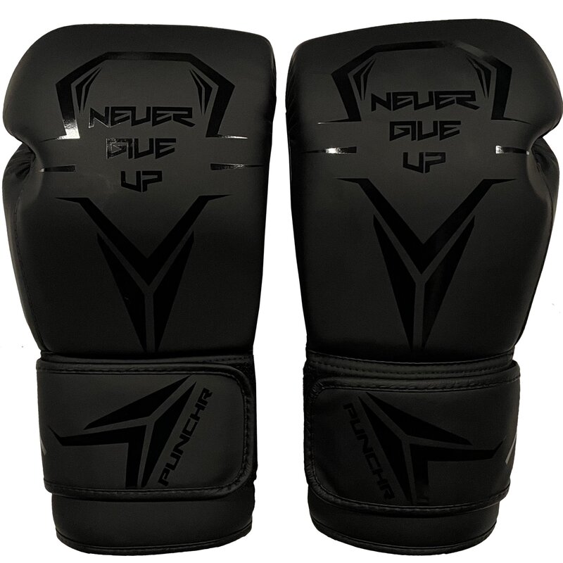 PunchR™  PunchR™ Never Give Up Bokshandschoenen Zwart op Zwart