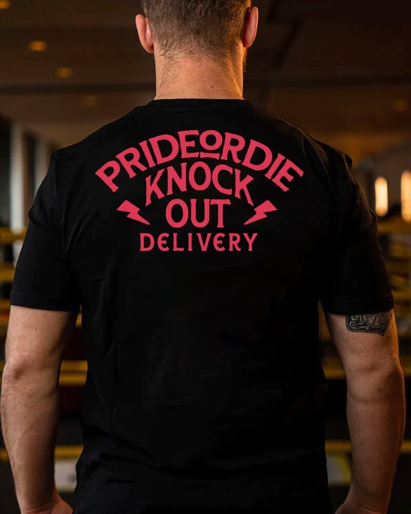 Pride or Die PRiDE or DiE Baumwolle T-Shirt KNOCKOUT DELIVERY Schwarz