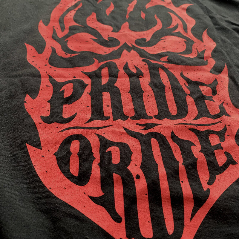 Pride or Die PRIDE or Die T-Shirt RECKLESS FLAMES Cotton Black