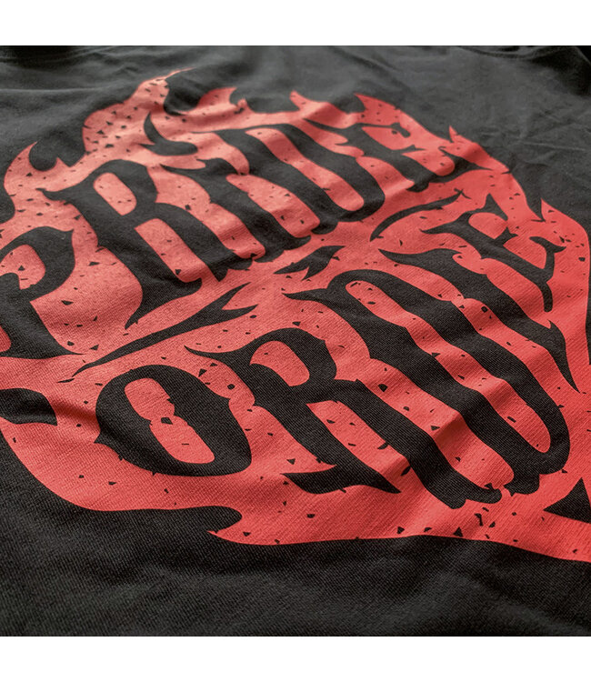 PRiDE or DiE T-Shirt RECKLESS FLAMES Katoen Zwart