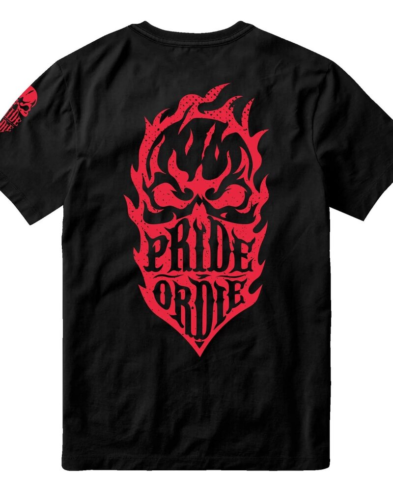 Pride or Die PRiDE or DiE T-Shirt RECKLESS FLAMES Katoen Zwart