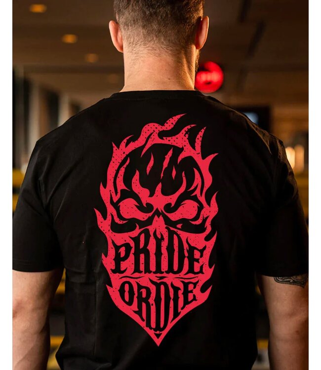 PRiDE or DiE T-Shirt RECKLESS FLAMES Katoen Zwart