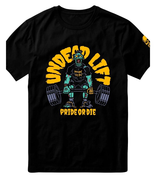 PRiDE oR DiE T-Shirt "UNDEAD LIFT" Katoen Zwart