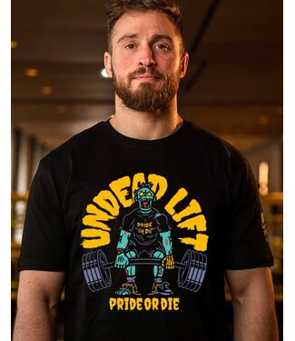 PRiDEorDiE PRIDE or Die T-Shirt UNDEAD LIFT Cotton Black