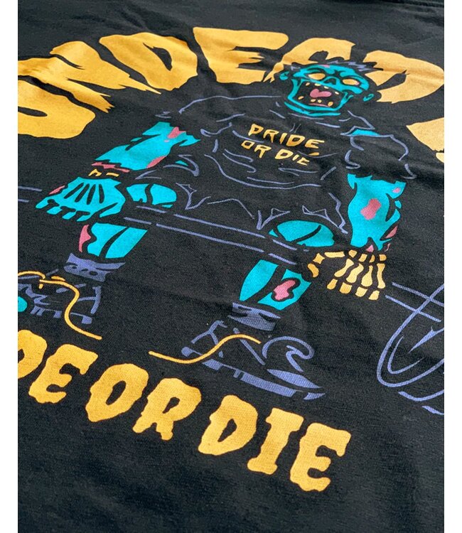 PRIDE or Die T-Shirt UNDEAD LIFT Baumwolle Schwarz