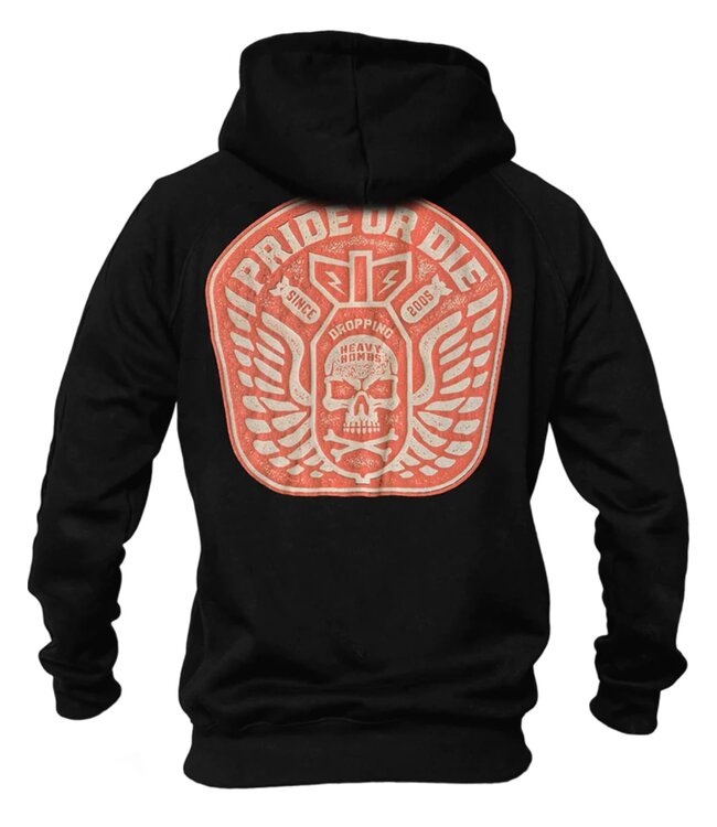Pride or Die PRiDE oR DiE Hoodie Sweater "DROPPING HEAVY BOMBS" Schwarz