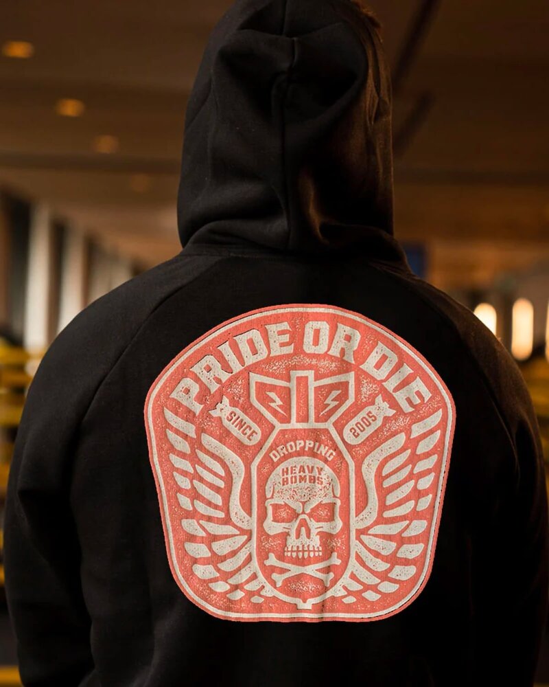 Pride or Die PRiDE oR DiE Hoodie Sweater "DROPPING HEAVY BOMBS" Schwarz