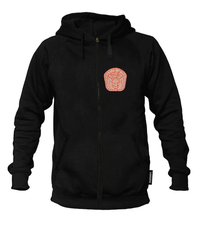 PRiDEorDiE Hoodie Sweater "DROPPING HEAVY BOMBS" Zwart