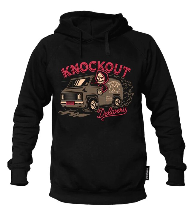 Pride or Die PRiDE oR DiE Hoodie Sweater KNOCKOUT DELIVERY Zwart