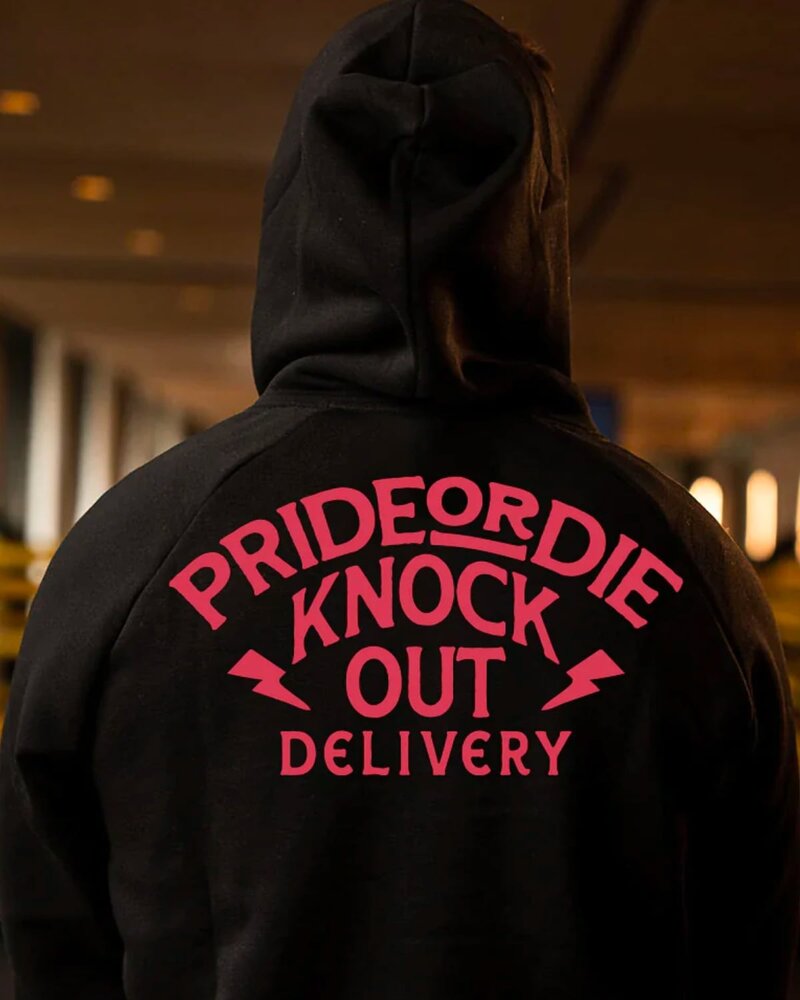 Pride or Die PRiDEorDiE Hoodie Sweater "KNOCKOUT DELIVERY" Black