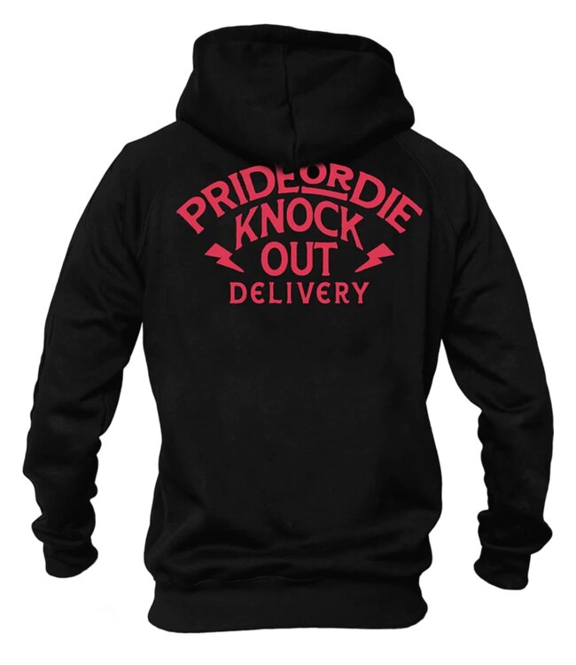PRiDEorDiE Hoodie Sweater "KNOCKOUT DELIVERY" Black
