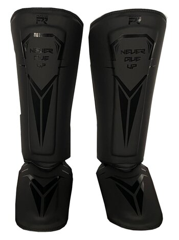 PunchR™  PunchR™ Kickboxing Shin Guards NEVER GIVE UP Black Black