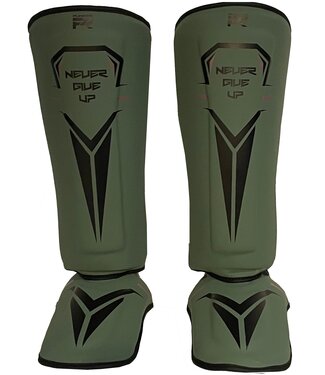 PunchR™  PunchR™ Kickboxing Shin Guards NEVER GIVE UP Green