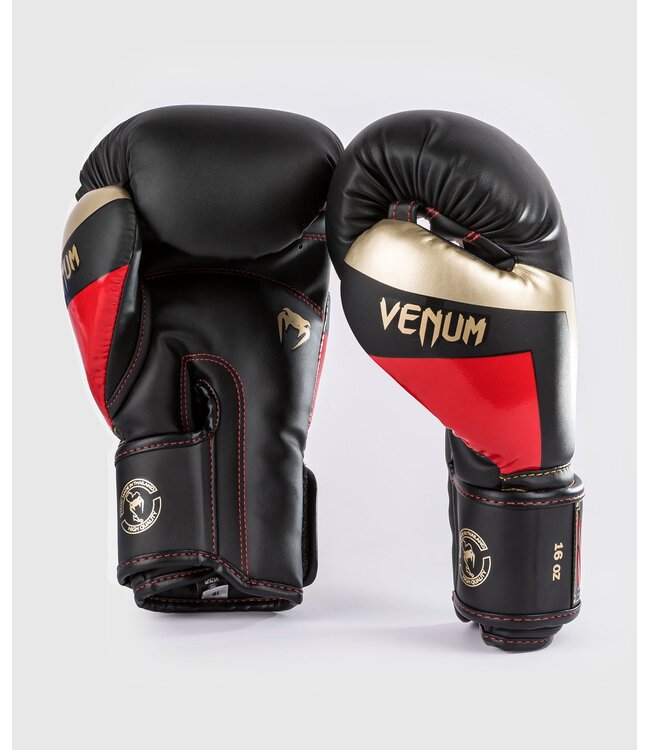Venum Elite Bokshandschoenen - Zwart/Goud/Rood | Voor Boksen, Kickboksen en Muay Thai