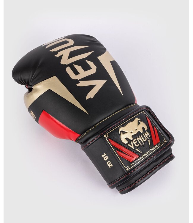 Venum Elite Boxhandschuhe Schwarz Gold Rot