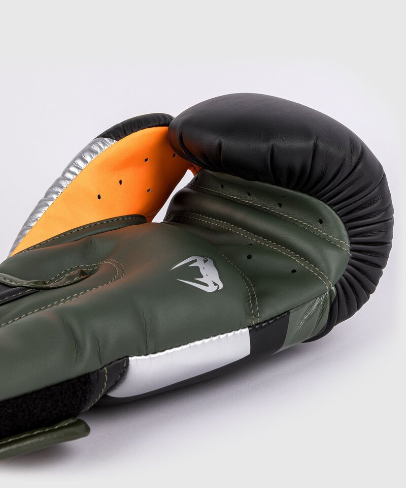 Venum Venum Elite (Kick)bokshandschoenen Zwart Zilver Kaki