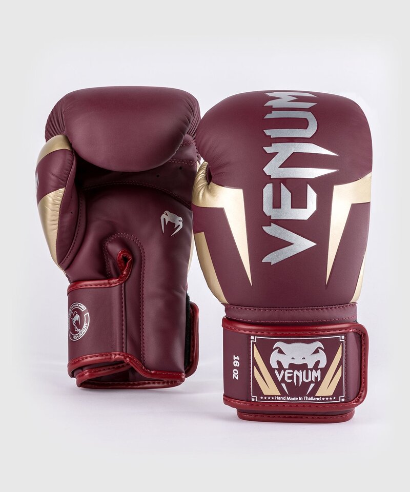 Venum Venum Elite (Kick)Bokshandschoenen Burgundy Gold