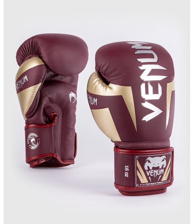 Venum Elite (Kick)Bokshandschoenen Burgundy Gold