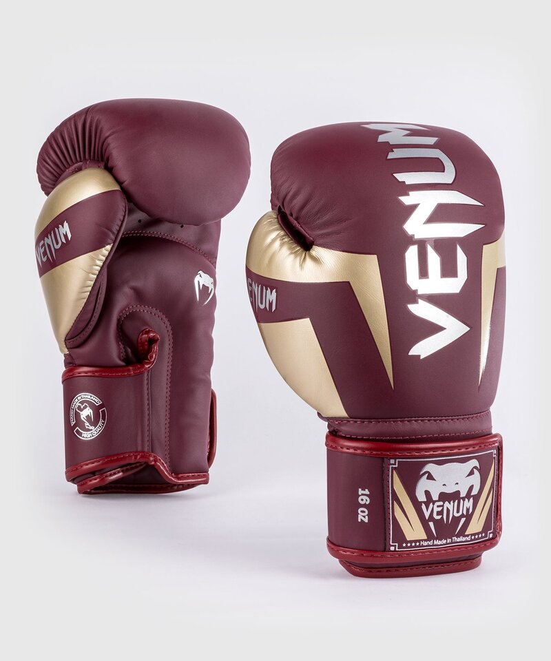 Venum Venum Elite (Kick)Bokshandschoenen Burgundy Gold