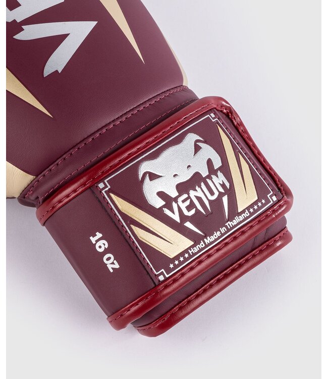 Venum Elite (Kick)Boxing Gloves Burgundy Gold