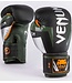 Venum Elite Boxhandschuhe - Schwarz/Silber/Khaki | Für Boxen, Kickboxen und Muay‑Thai