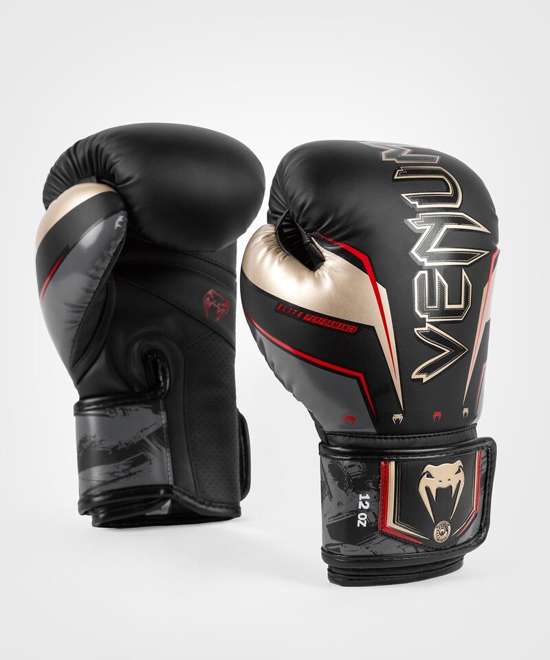 Venum Venum Elite Evo (Kick)Boxhandschuhe Schwarz Gold Rot