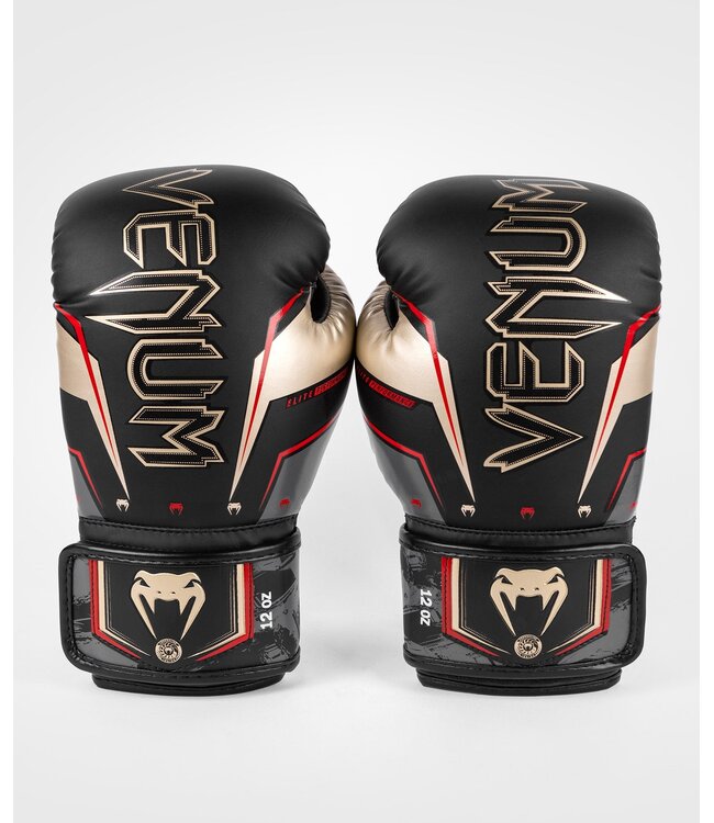 Venum Elite Evo (Kick)Boxing Gloves Black Gold Red