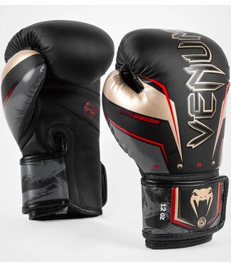 Venum Venum Elite Evo Boxing Gloves Black Gold Red
