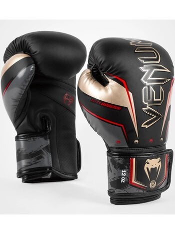 Venum Venum Elite Evo Boxing Gloves Black Gold Red