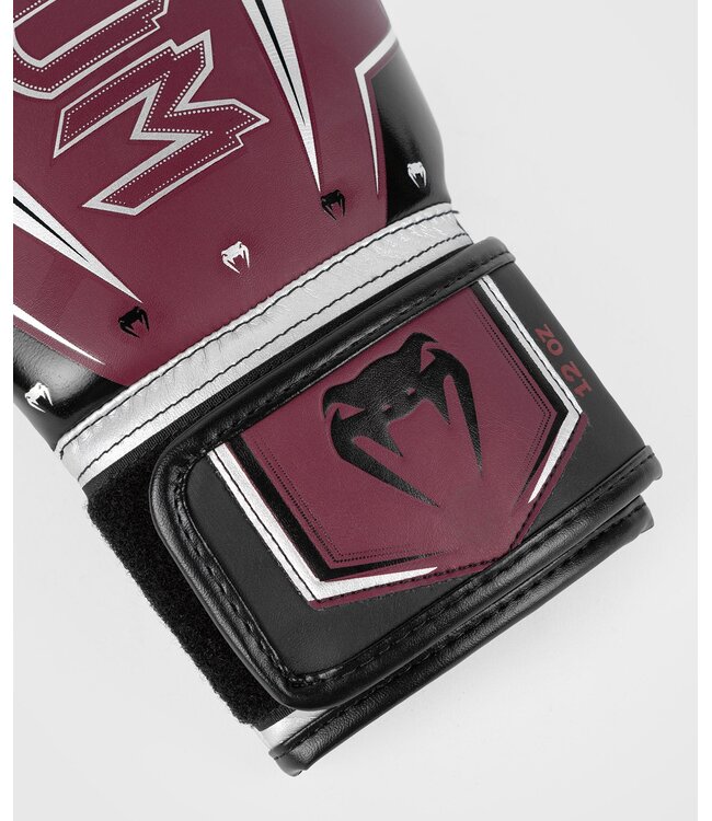 Venum Venum Elite Evo (kick)bokshandschoenen Bordeaux Zilver