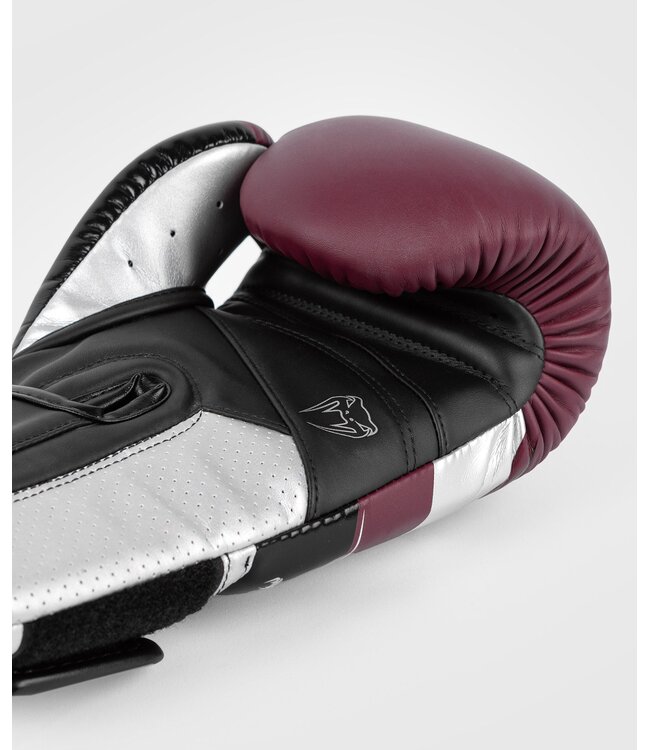Venum Elite Evo (kick)bokshandschoenen Bordeaux Zilver