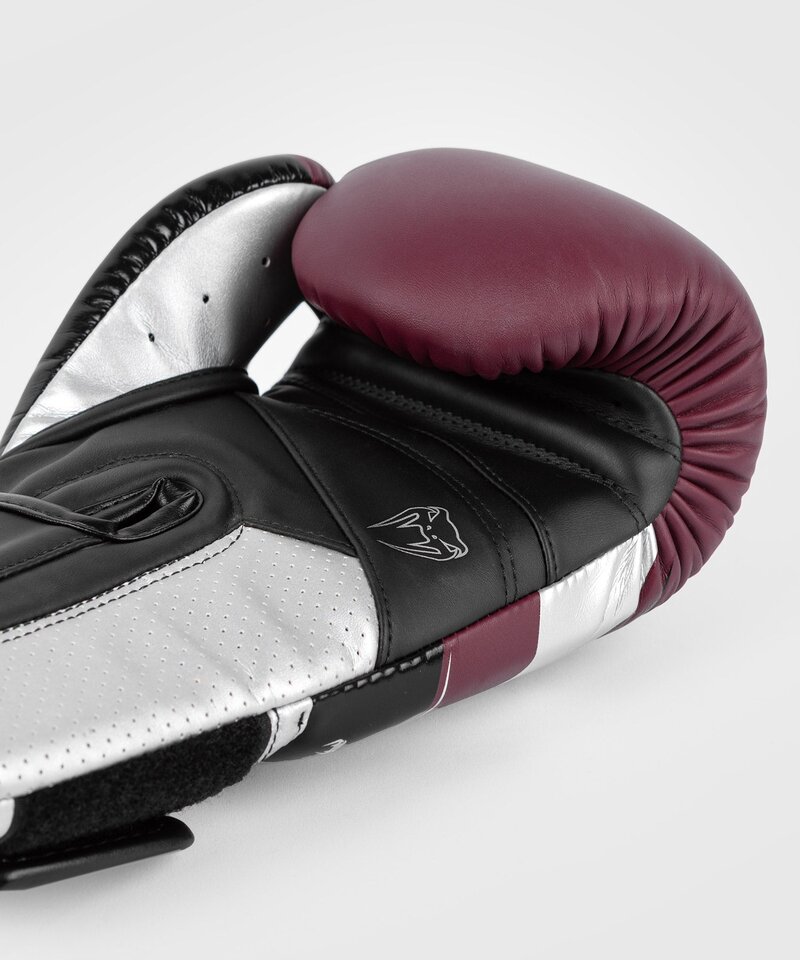 Venum Venum Elite Evo (Kick)Boxhandschuhe Burgund Silber