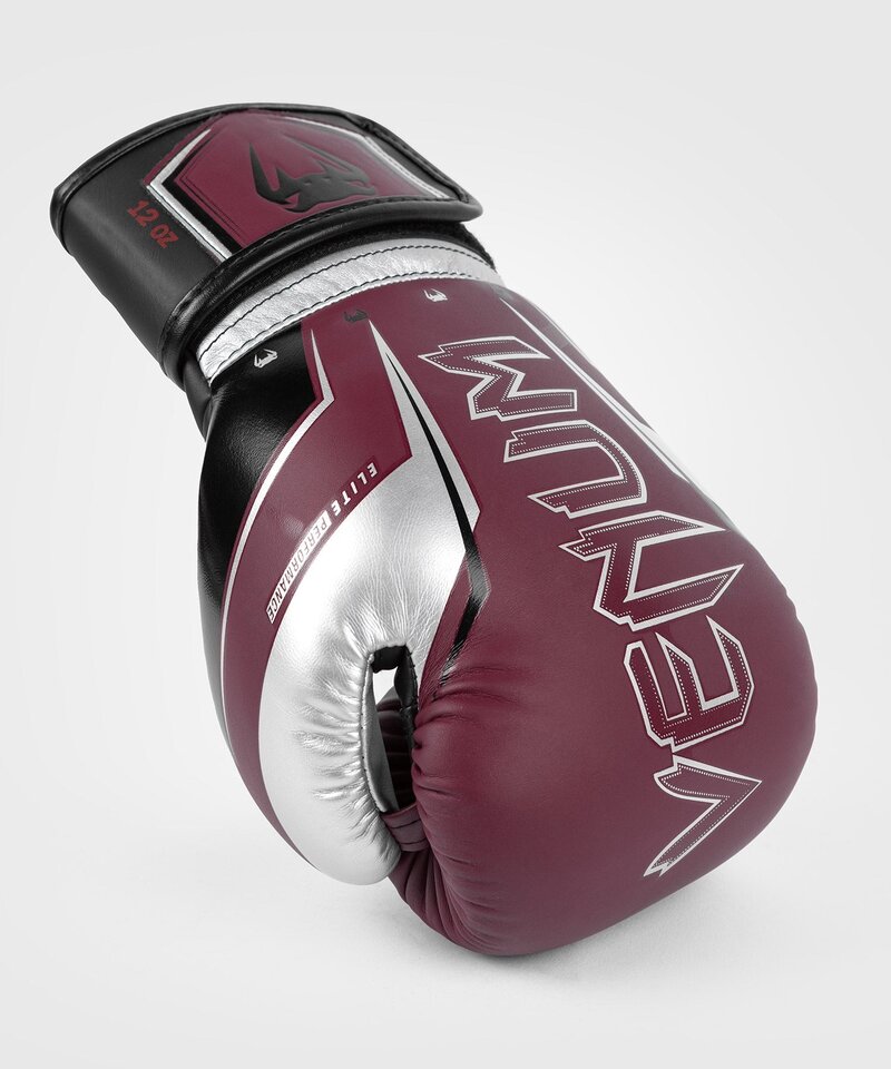 Venum Venum Elite Evo (kick)bokshandschoenen Bordeaux Zilver