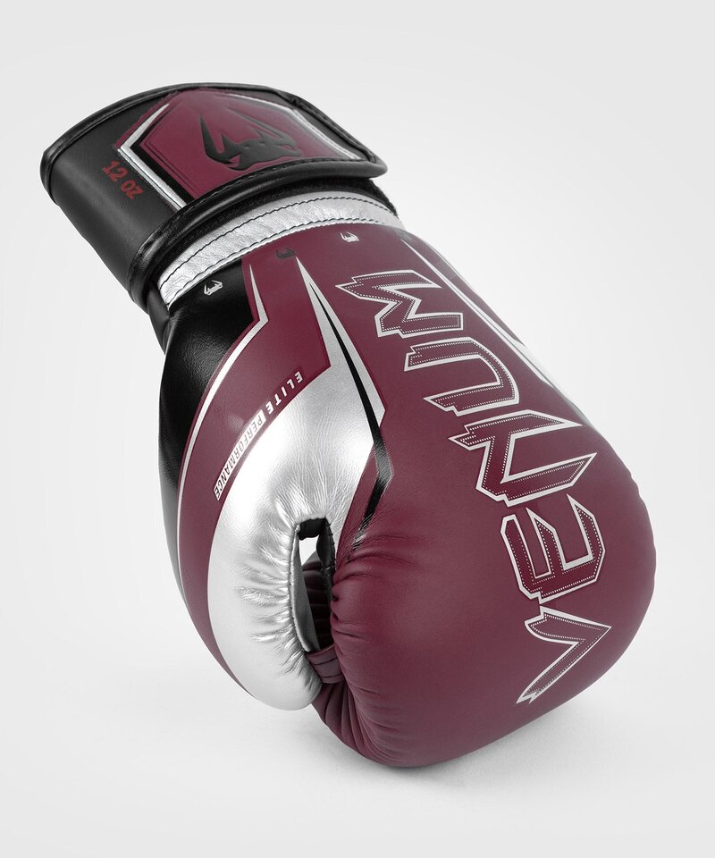 Venum Venum Elite Evo (Kick)Boxing Gloves Burgundy Silver