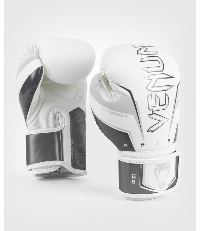 Venum Elite Evo (Kick)Boxing Gloves White Grey